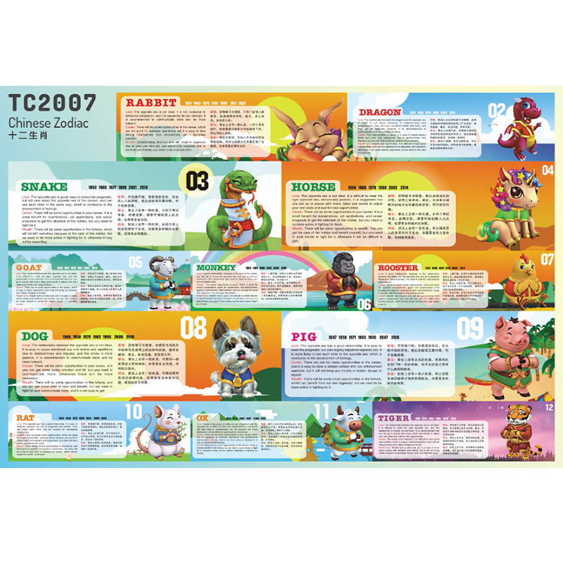 7 Sheets Art Card Table Top (TC2001-TC2008)